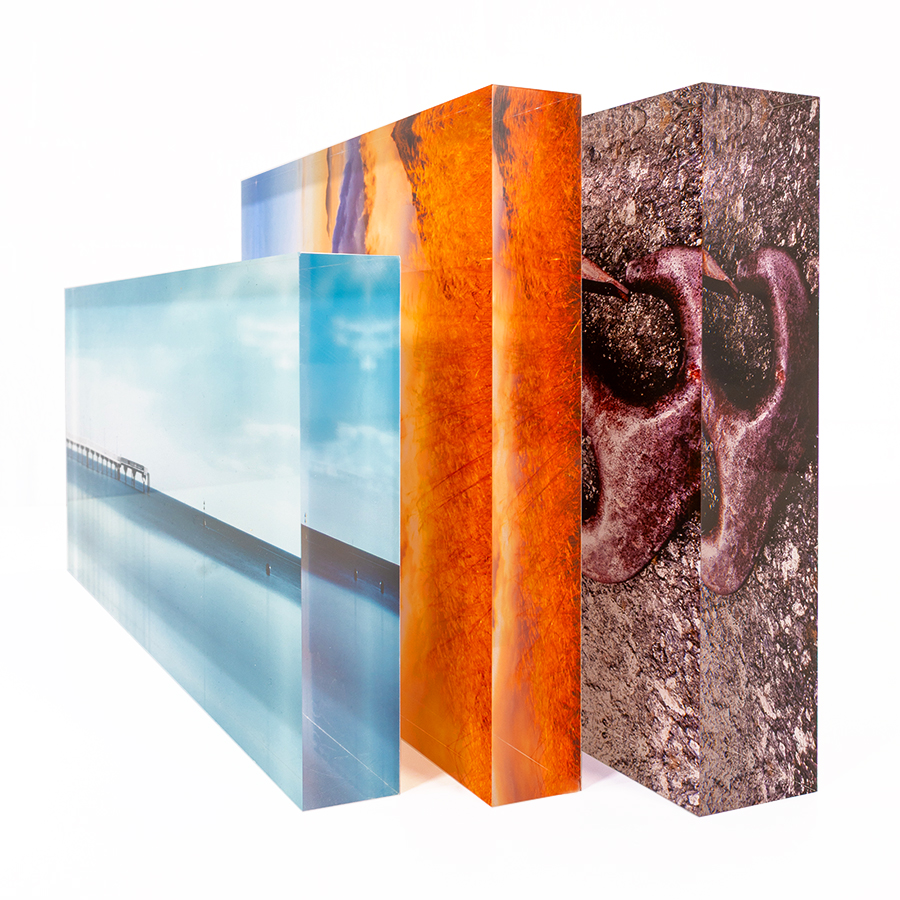 Foto-Acrylblock weiß hinterlegt – PLEXIGLAS GS Acrylblock in 20, 30 und 40 mm