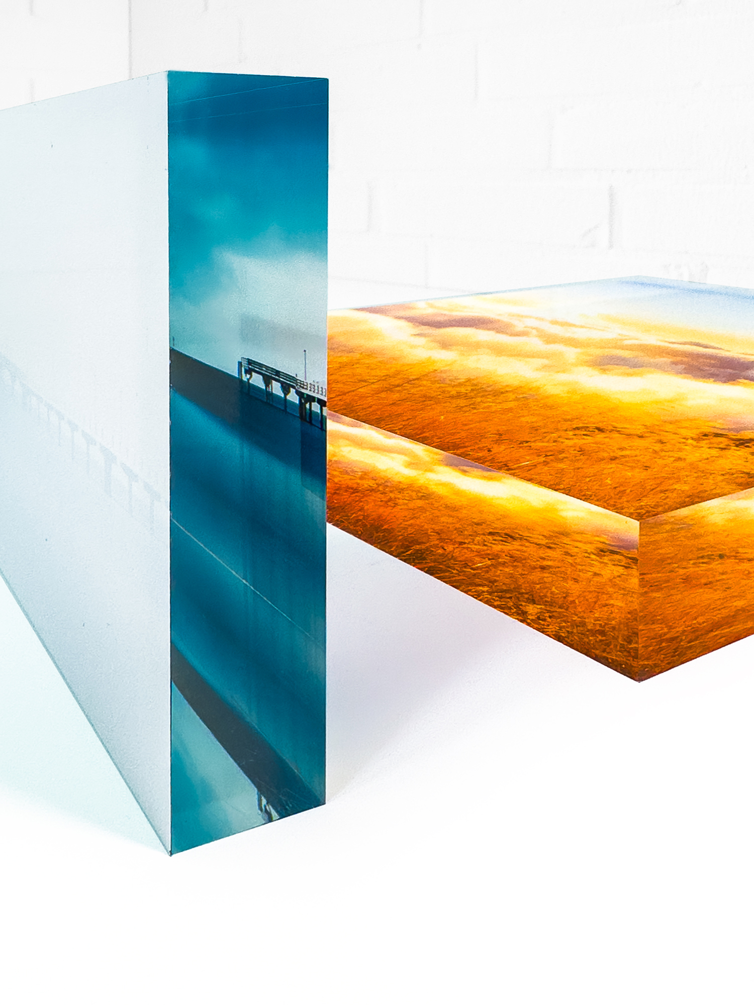 Foto-Acrylblock weiß hinterlegt